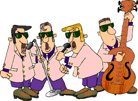 cartoon 50s band